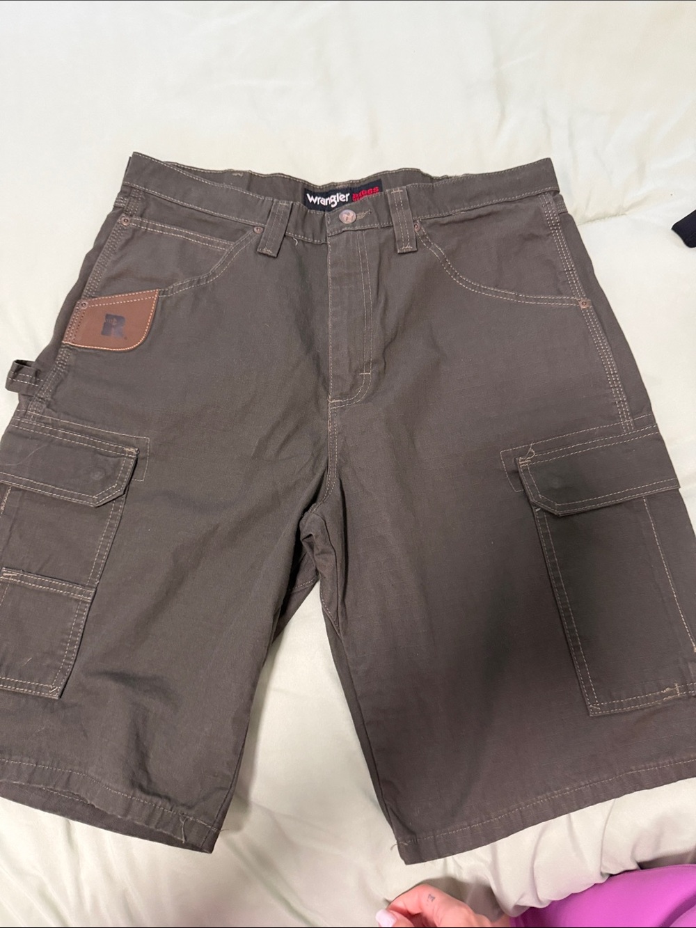Wrangler Men's Dark Brown Cargo Shorts